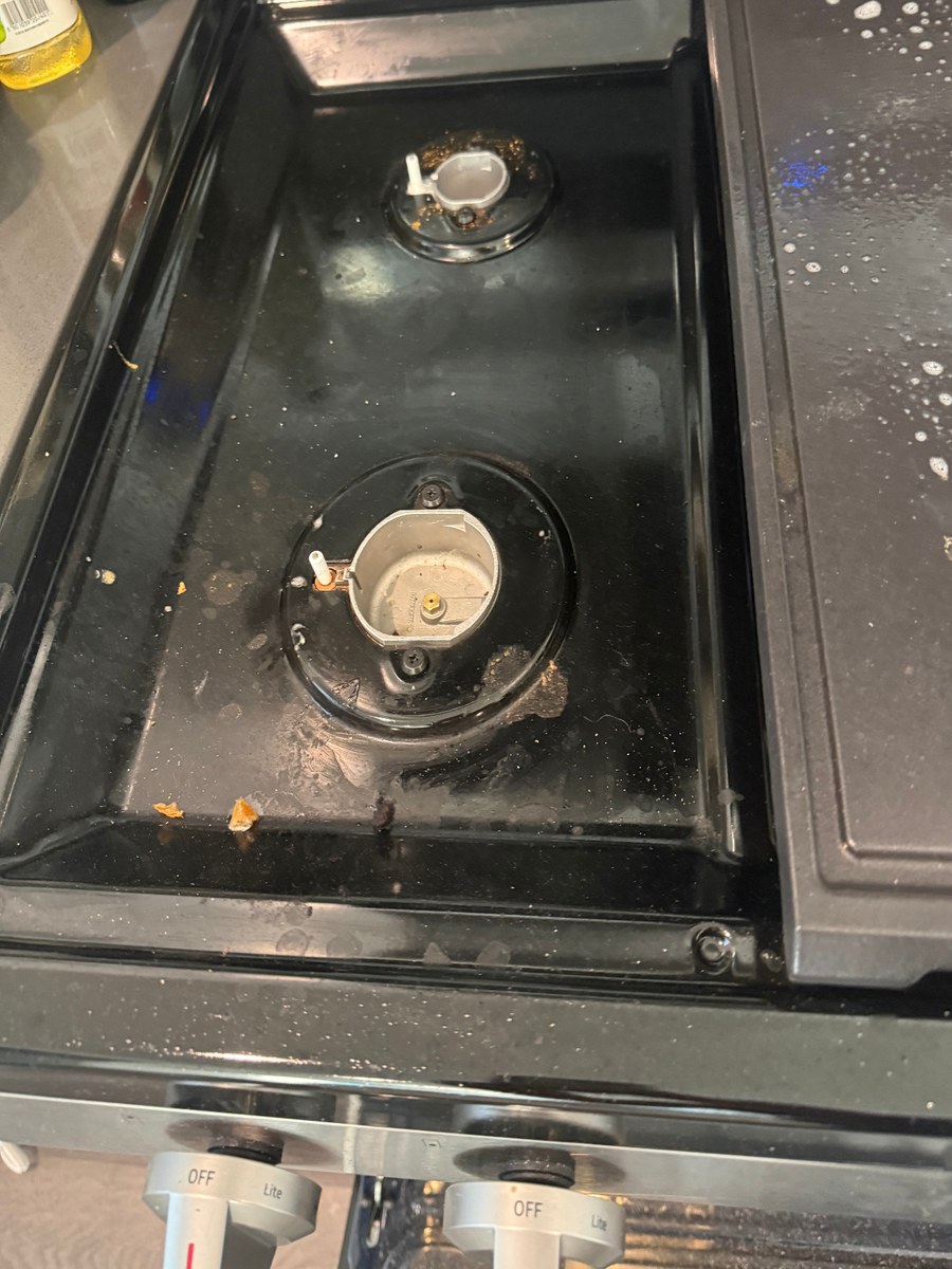 Oven before cleaning