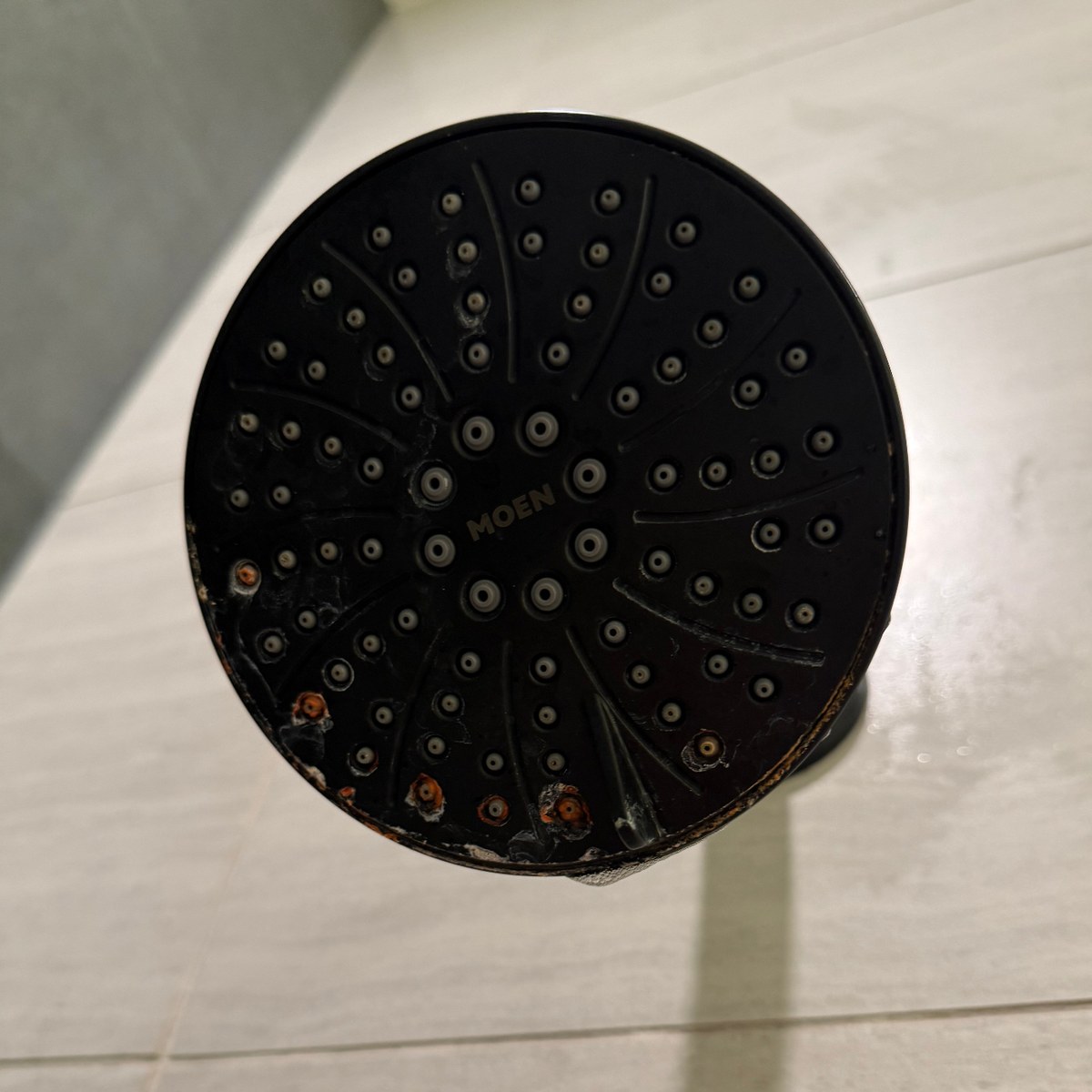 Showerhead before cleaning