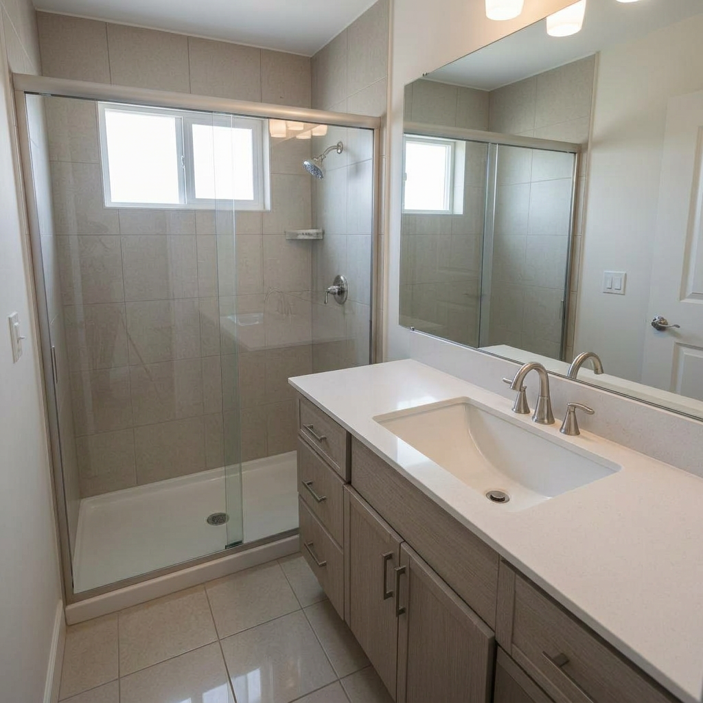 Bathroom after cleaning